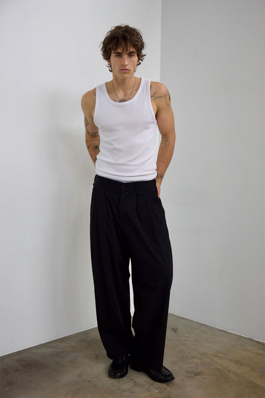 Pleated Pant - Black