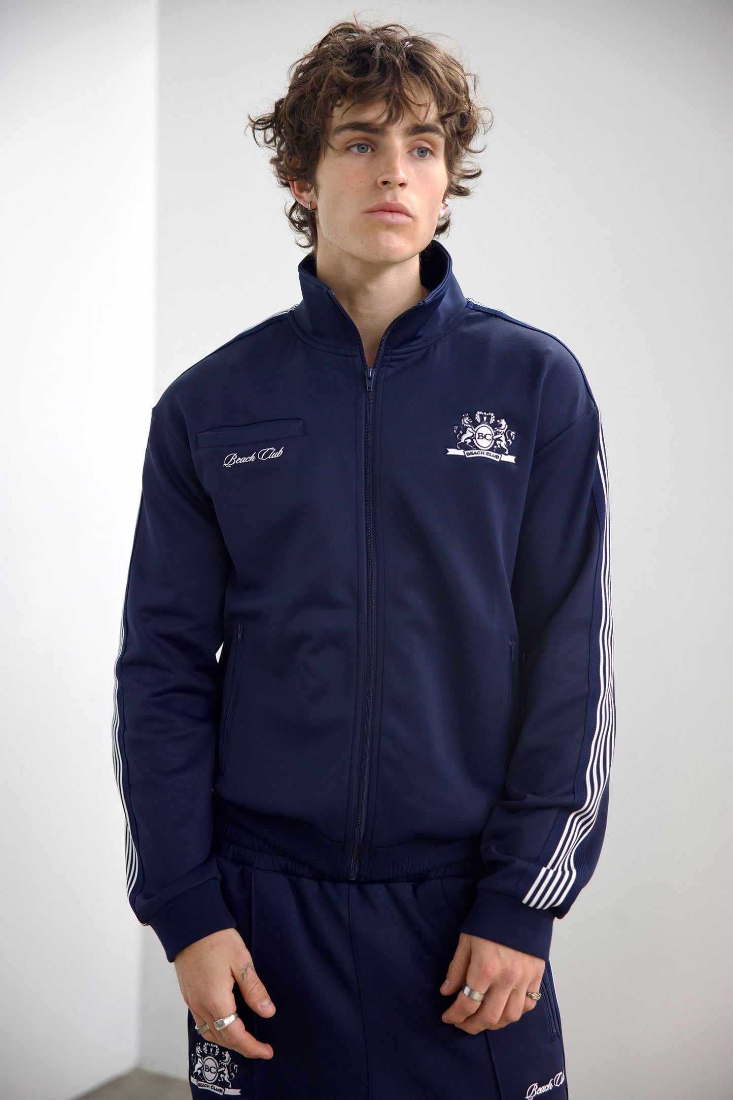 Signature Track Jacket - Navy