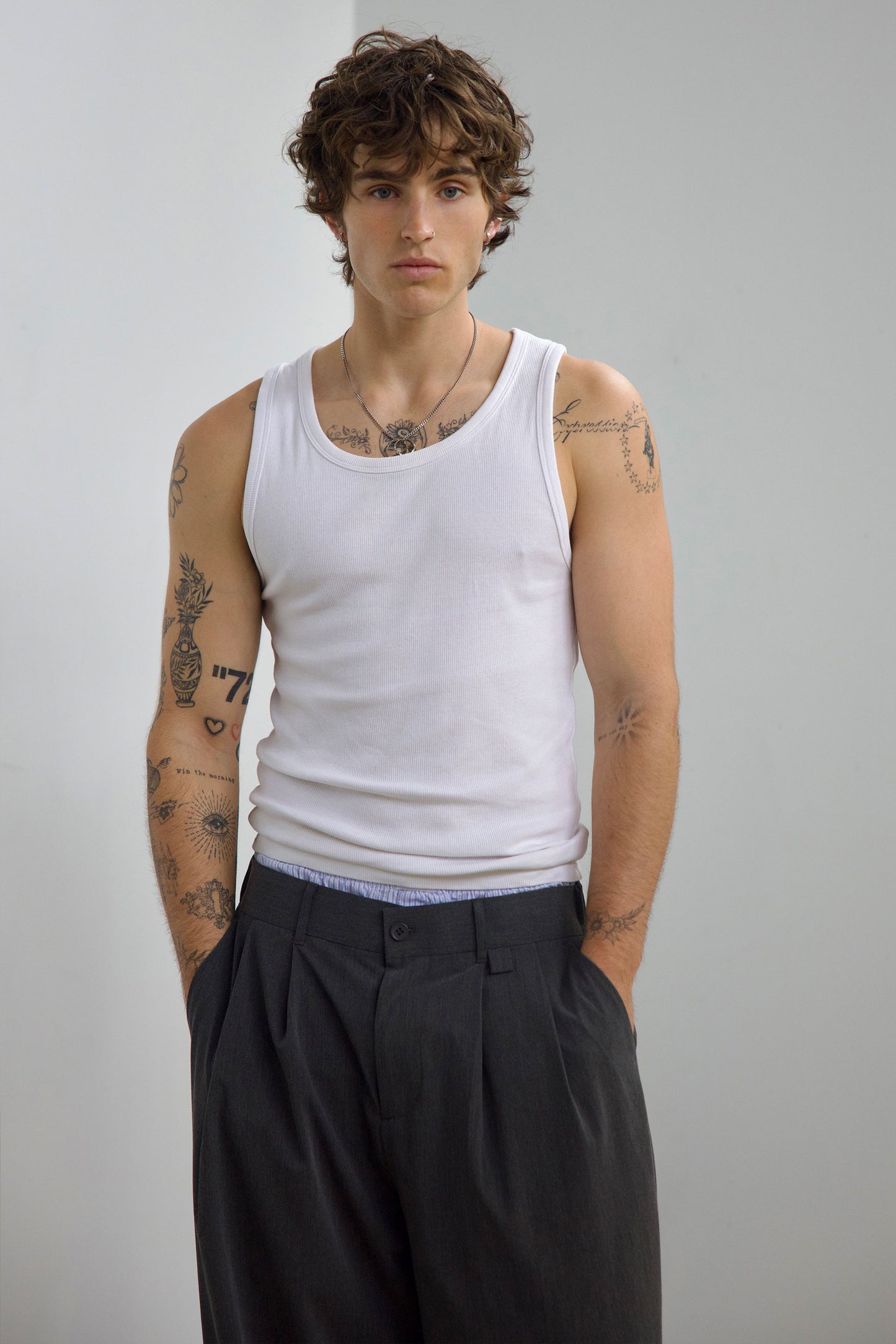 Pleated Pant - Smoke