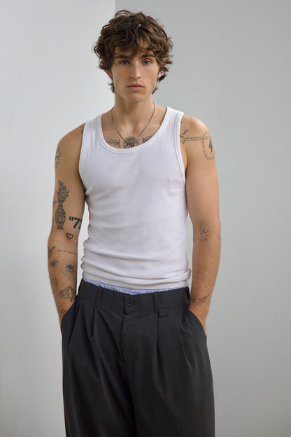 Pleated Pant - Smoke