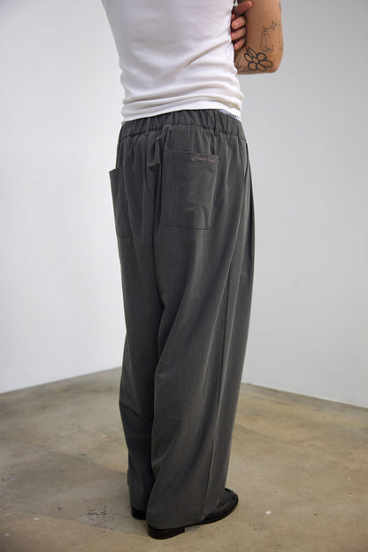Pleated Pant - Smoke