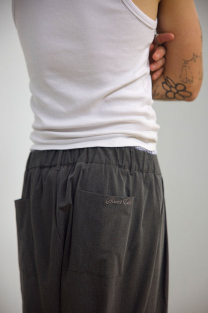 Pleated Pant - Smoke