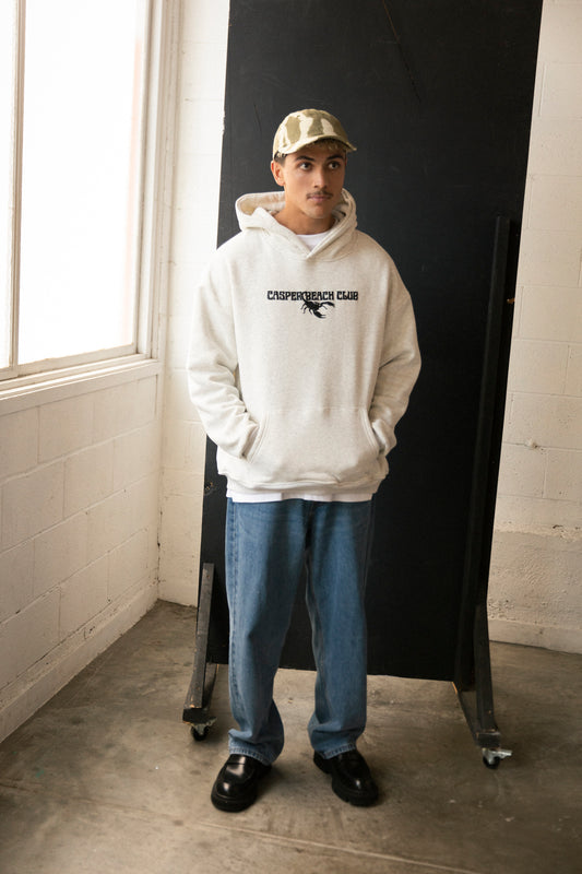 Stinger Hood - White Marle