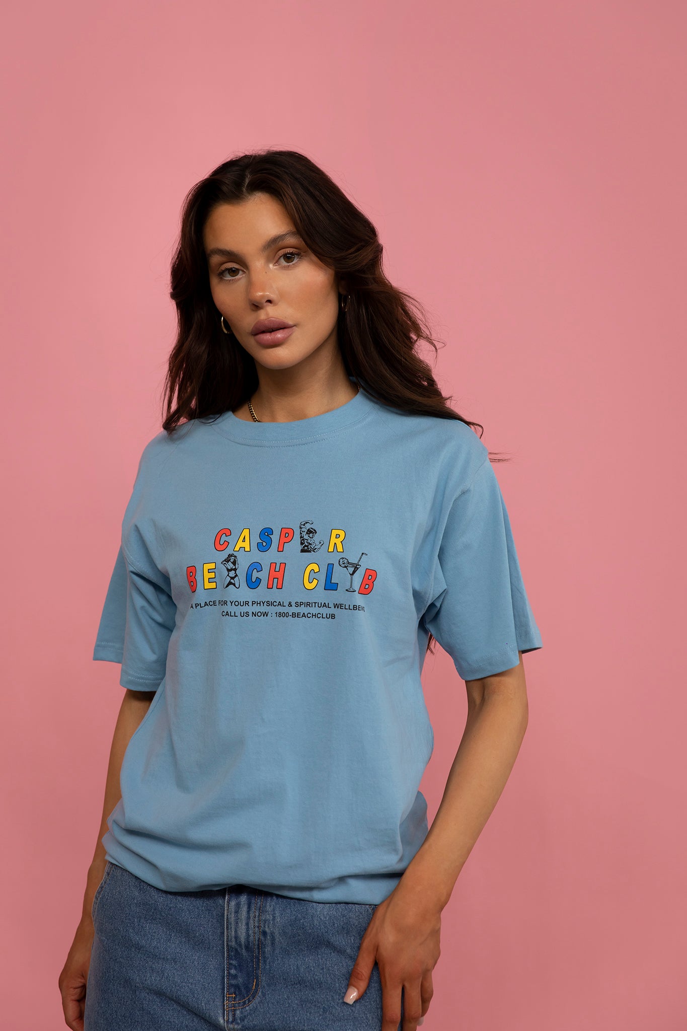 Muscle Beach Tee - Sky Blue