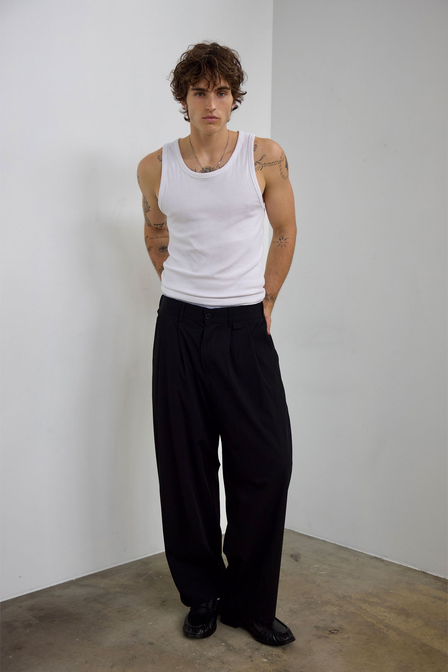 Pleated Pant - Black