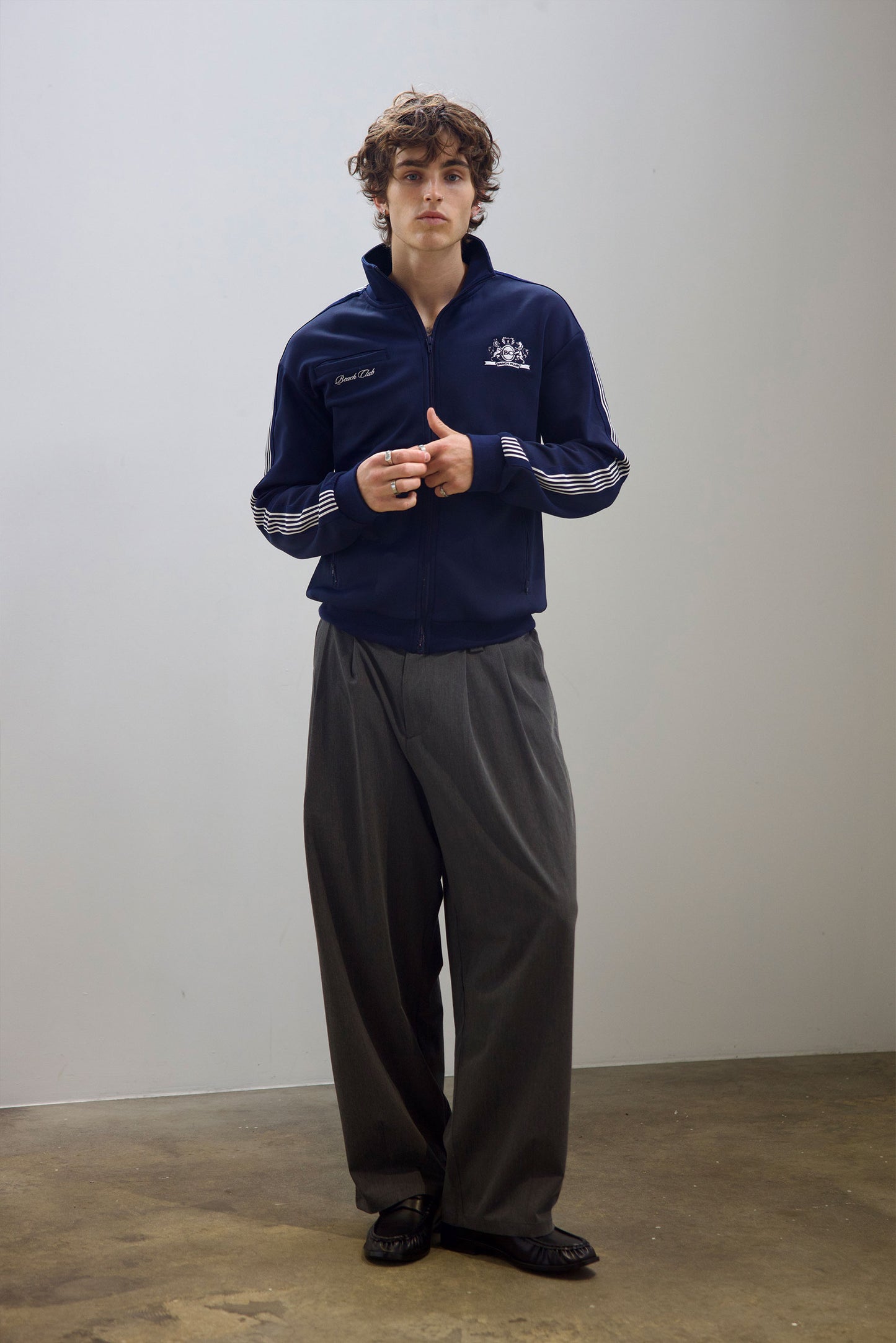 Signature Track Jacket - Navy