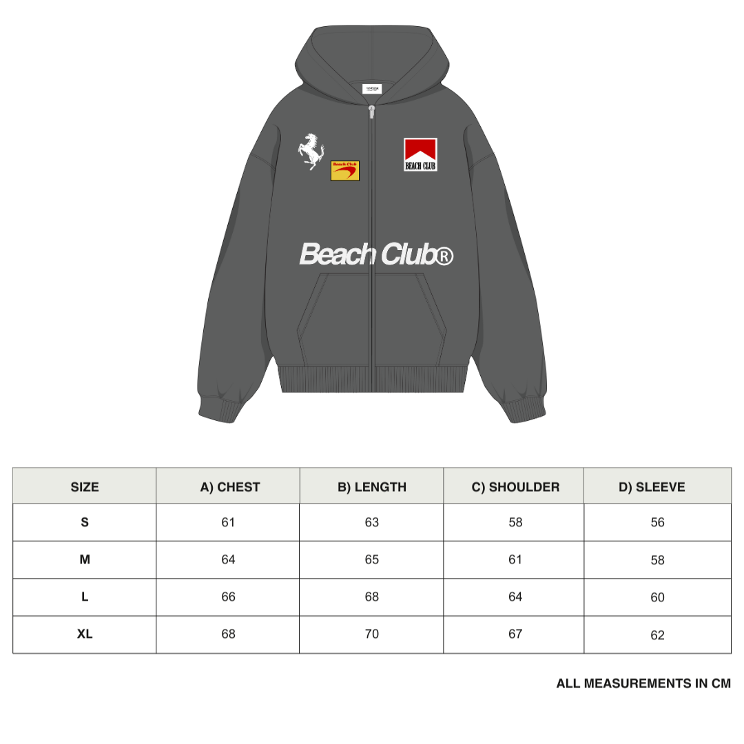 Circuit Hoodie - Sky Blue size chart