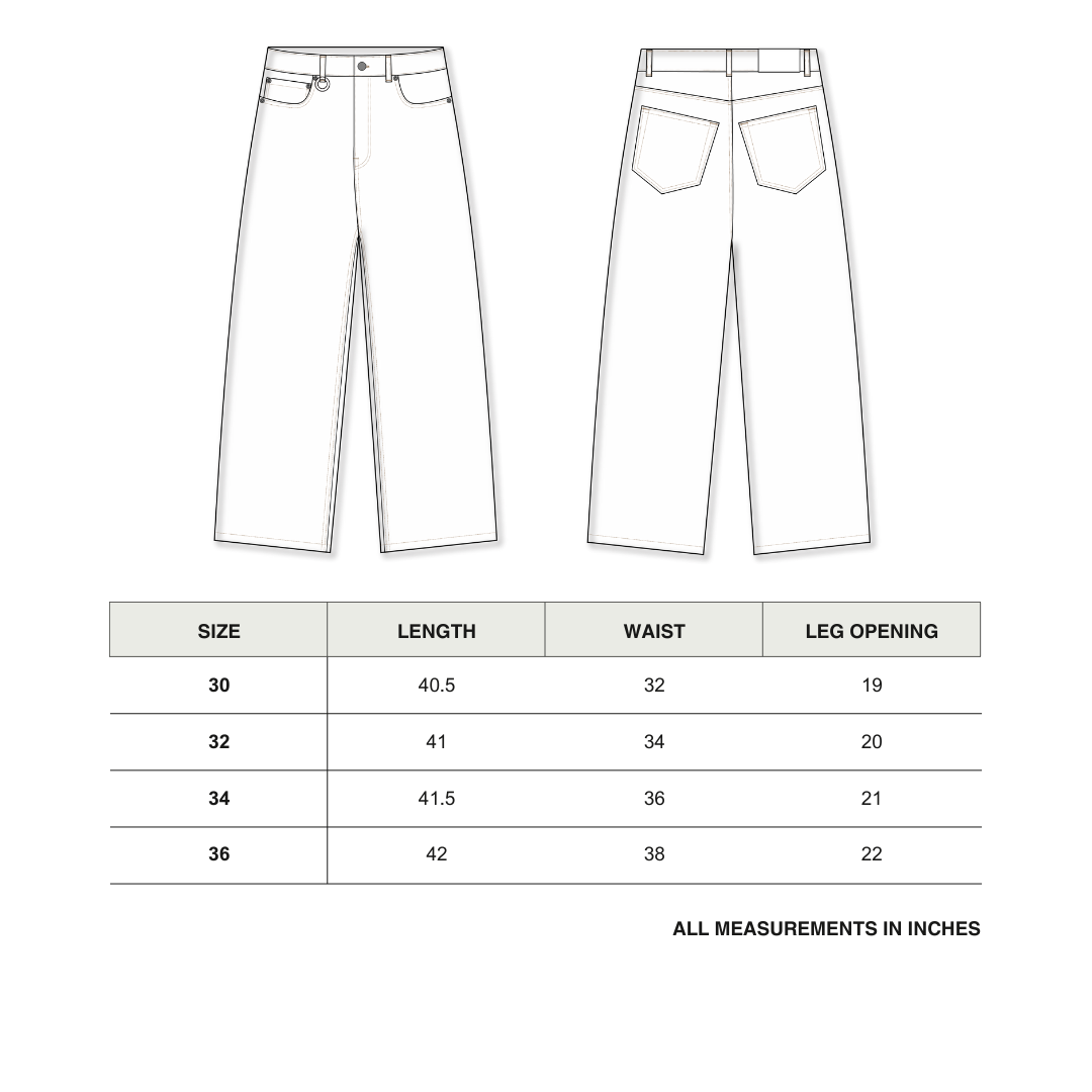 Logo Jeans size chart